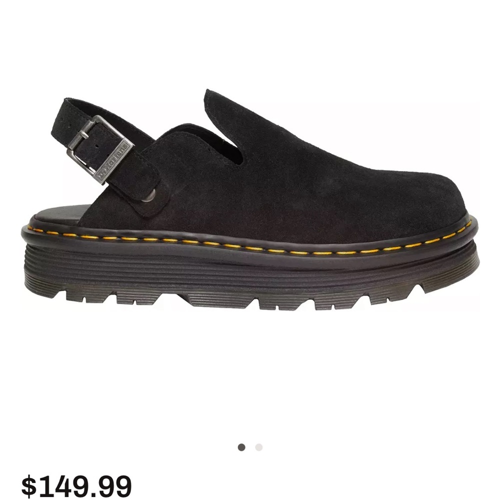 Dr. Martens Women's Zebzag Suede Slingback Platform Mules